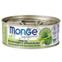 Консервы Monge Supreme Sterilized из тунца с бурым рисом и гинкго билоба, 80 г