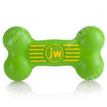Косточка JW iSqueak Bone из каучука, средняя, зеленая