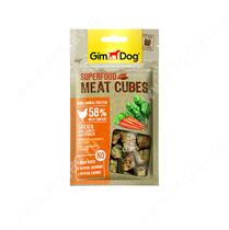 Лакомство для собак Gimdog, мясные кубики из курицы с морковью и шпинатом, 40 г