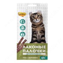 Лакомство Мнямс Pro Pet палочки для кошек с цыпленком и уткой, 13,5 см, 3 шт.