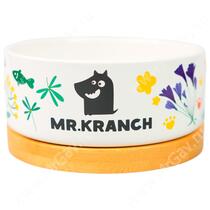 Миска Mr.Kranch керамическая Bamboo Цветы Прованса, 340 мл, васильковая