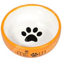 Миска Mr.Kranch керамическая для кошек Meow, оранжевая, 380 мл