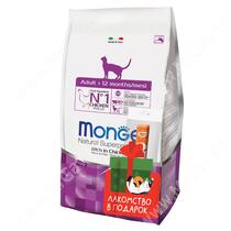 Monge Cat Adult, 1,5 кг + крем-лакомство Мнямс в подарок