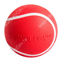 Мяч с пищалкой Playology Squeaky Chew Ball, 8 см, говядина