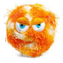 Мячик GiGwi Crazy Ball с пищалкой, 7 см, оранжевый