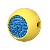 Мячик с ежиком JW Grass Ball из каучука, большой, желтый