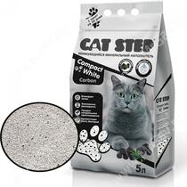 Наполнитель минеральный комкующийся Cat Step Compact White Carbon