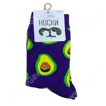 Носки унисекс Авокадо, фиолетовый, р. 36-43