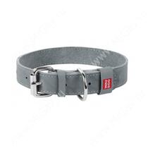 Ошейник кожаный Collar WAUDOG Classic, 25 см*1,2 см, серый