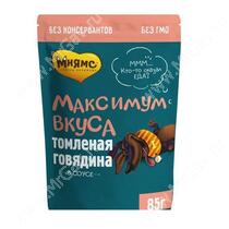 Пауч для собак Мнямс Максимум вкуса, томленая говядина в соусе, 85 г