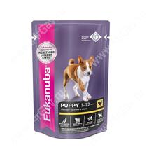 Пауч Eukanuba Puppy (Курица в соусе), 85 г