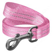Поводок из восстановленного хлопка Collar Waudog Re-cotton, 5 м*1,5 см, розовый