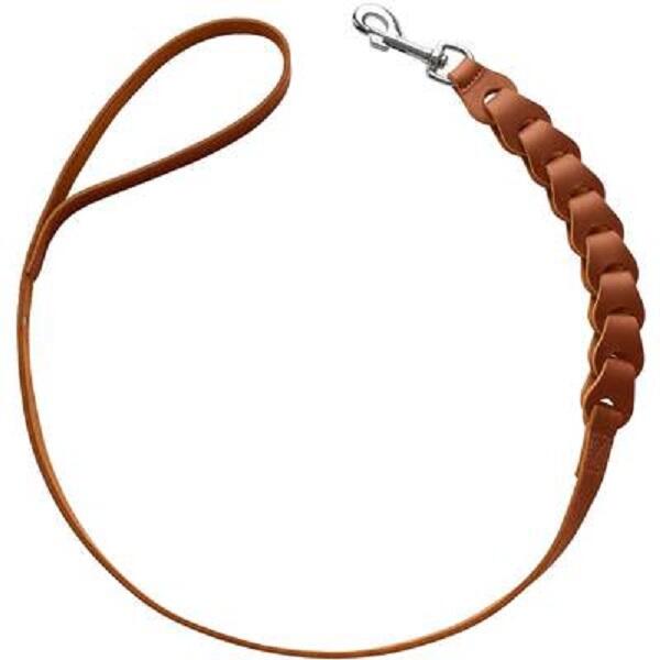 Поводок кожаный Hunter Solid Education Chain, 120 см*2 см, коричневый