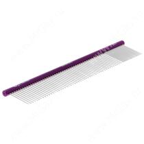 Расческа алюминиевая 25 см с круглой фиолет ручкой, зуб 3,5 см, Hello Pet 62251