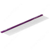 Расческа алюминиевая 25 см с овальной фиолет ручкой, зуб 3,4 см, Hello Pet 63254