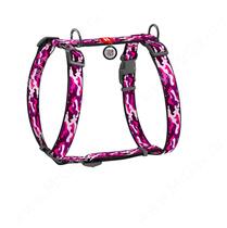 Шлея Н-образная  Collar WAUDOG Розовый камо, S, 30-50*1,5 см