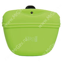 Сумочка для лакомств ZooOne силиконовая с магнитным замком, зеленая