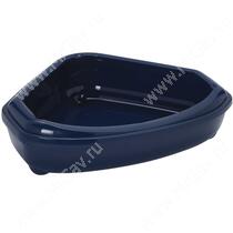 Туалет-лоток угловой Moderna Corner Tray, 55 см*45 см*13 см, синий