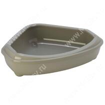 Туалет-лоток угловой Moderna Corner Tray, 55 см*45 см*13 см, серый