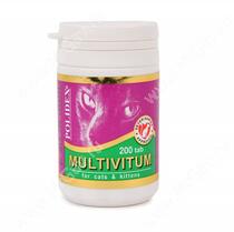 Витамины Polidex Multivitum (Мультивитум) для кошек, 200 шт.